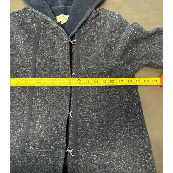 Max Studio Weekend Blue Cotton Jacket Asymmetrical Long Loungewear Sweatshirt M - Picture 10 of 11